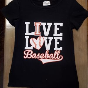 Live Love Baseball Girl Tshirt